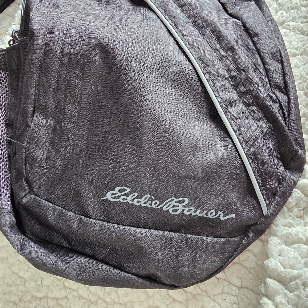 Eddie Bauer Shoulder Sling Bag Black Hiking Walking Gorpcore Workout Outdoor - Picture 2 of 8